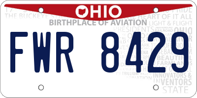 OH license plate FWR8429