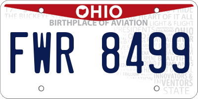 OH license plate FWR8499