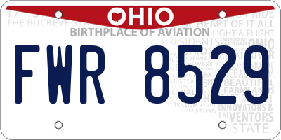 OH license plate FWR8529