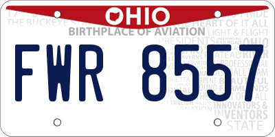 OH license plate FWR8557
