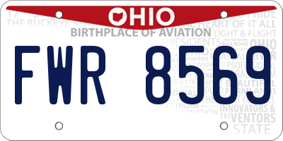 OH license plate FWR8569