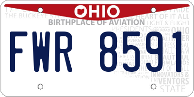 OH license plate FWR8591
