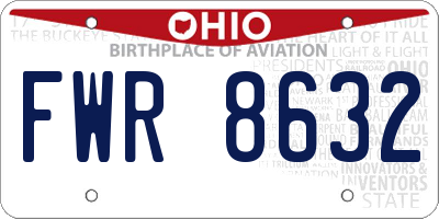 OH license plate FWR8632
