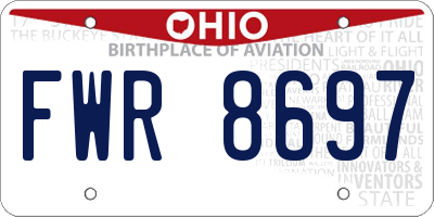 OH license plate FWR8697