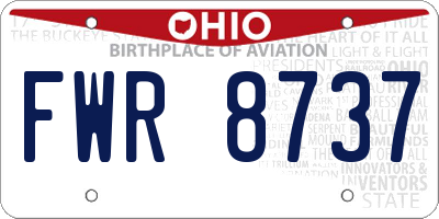 OH license plate FWR8737