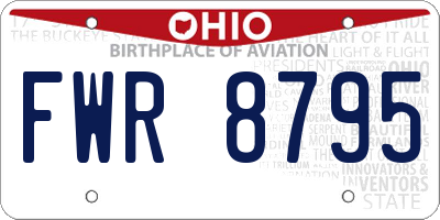 OH license plate FWR8795