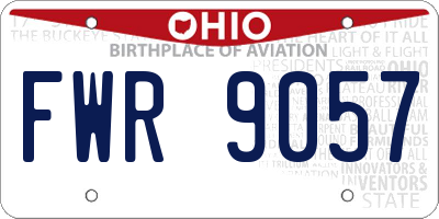 OH license plate FWR9057