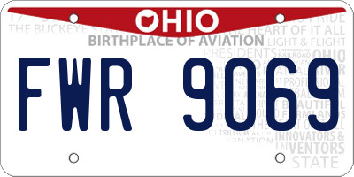 OH license plate FWR9069