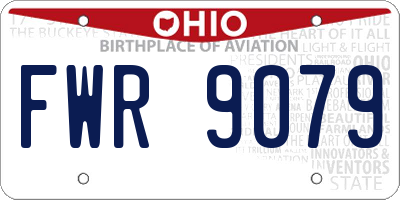 OH license plate FWR9079