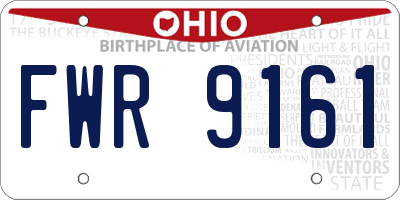 OH license plate FWR9161