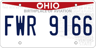 OH license plate FWR9166