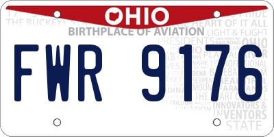 OH license plate FWR9176