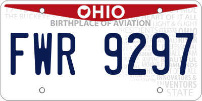 OH license plate FWR9297