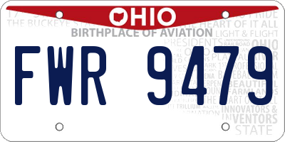 OH license plate FWR9479
