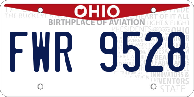 OH license plate FWR9528
