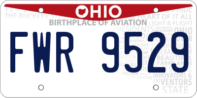 OH license plate FWR9529