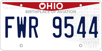 OH license plate FWR9544