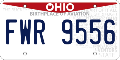 OH license plate FWR9556