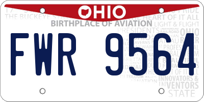 OH license plate FWR9564