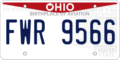 OH license plate FWR9566
