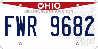 OH license plate FWR9682