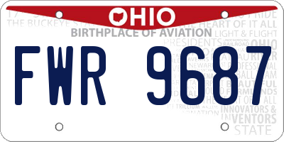 OH license plate FWR9687
