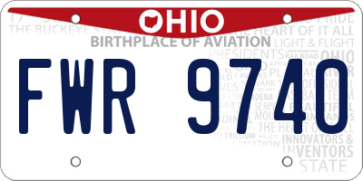 OH license plate FWR9740