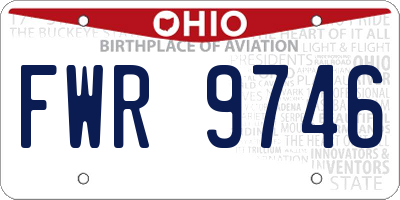 OH license plate FWR9746