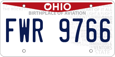 OH license plate FWR9766
