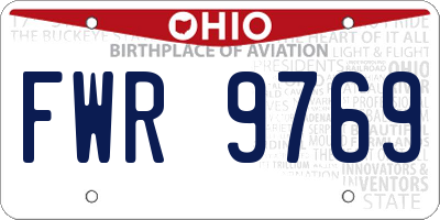 OH license plate FWR9769