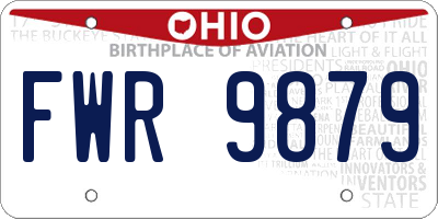 OH license plate FWR9879