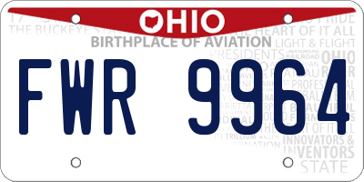OH license plate FWR9964