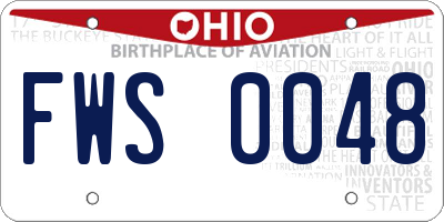 OH license plate FWS0048