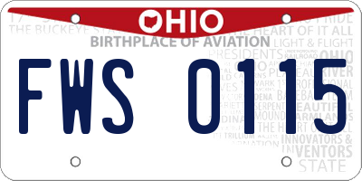 OH license plate FWS0115
