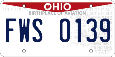 OH license plate FWS0139
