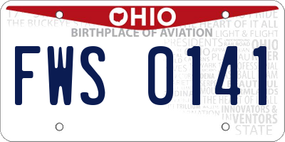 OH license plate FWS0141