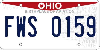 OH license plate FWS0159