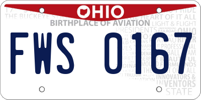 OH license plate FWS0167