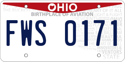 OH license plate FWS0171