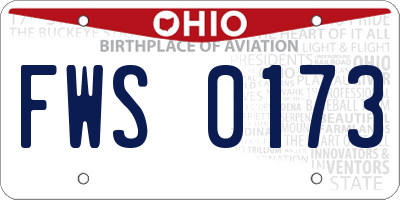 OH license plate FWS0173
