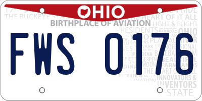 OH license plate FWS0176