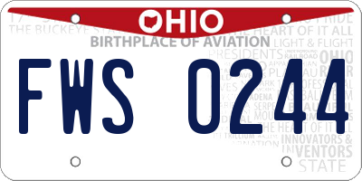 OH license plate FWS0244