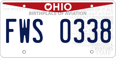 OH license plate FWS0338