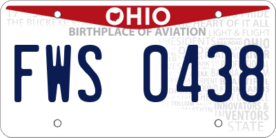 OH license plate FWS0438