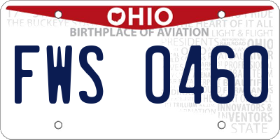 OH license plate FWS0460