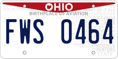 OH license plate FWS0464