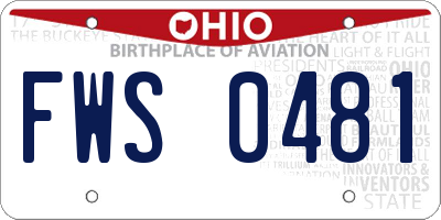 OH license plate FWS0481