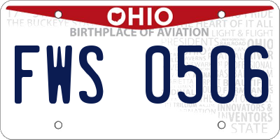 OH license plate FWS0506