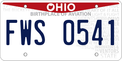 OH license plate FWS0541