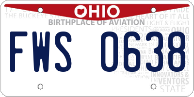 OH license plate FWS0638